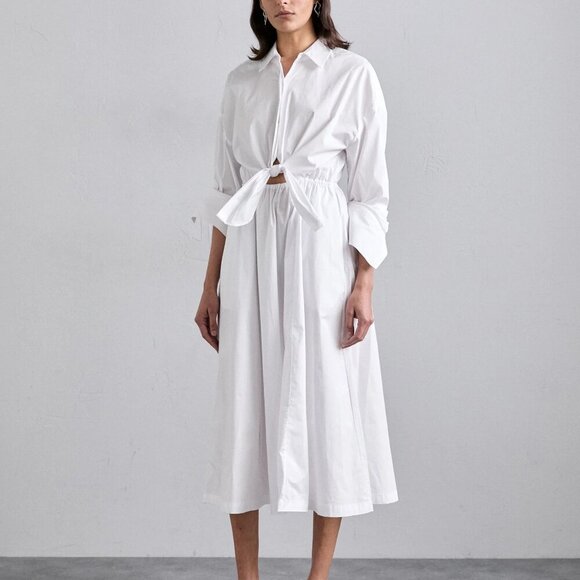 STAUD Dresses & Skirts - New STAUD Lisa White Midi Dress